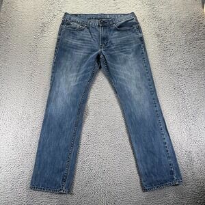 Bullhead Dillon Jeans Mens 34x30 Blue Cotton Denim Straight Faded Streetwear